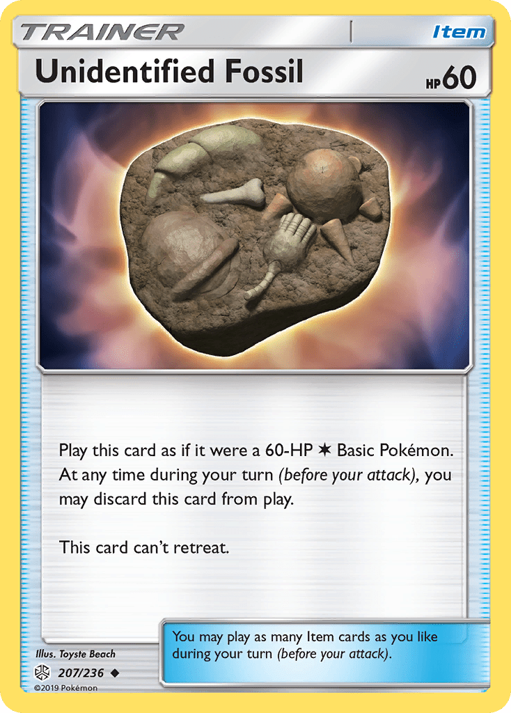 Unidentified Fossil (207/236) [Sun & Moon: Cosmic Eclipse] Pokemon Single Pokémon  | Multizone: Comics And Games