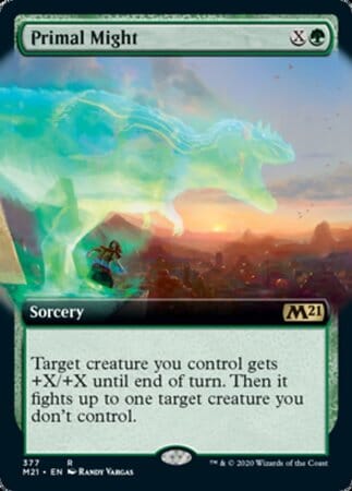 Primal Might (Extended Art) [Core Set 2021] MTG Single Magic: The Gathering  | Multizone: Comics And Games