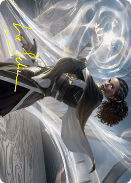 Clever Lumimancer Art Card (Gold-Stamped Signature) [Strixhaven: School of Mages Art Series] MTG Single Magic: The Gathering  | Multizone: Comics And Games