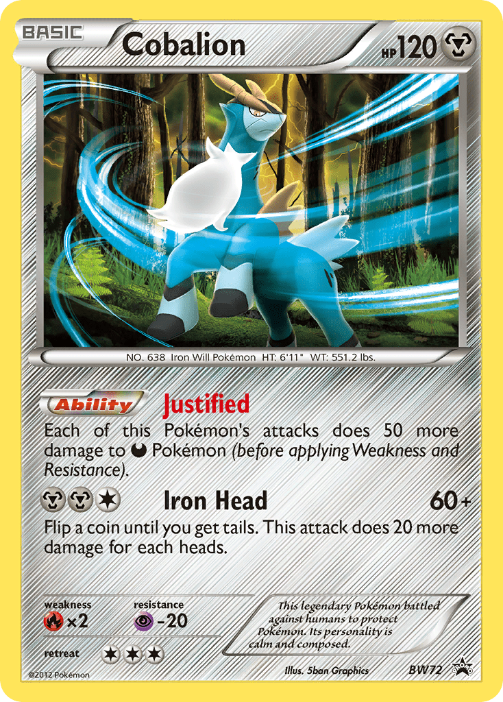 Cobalion (BW72) [Black & White: Black Star Promos] Pokemon Single Pokémon  | Multizone: Comics And Games