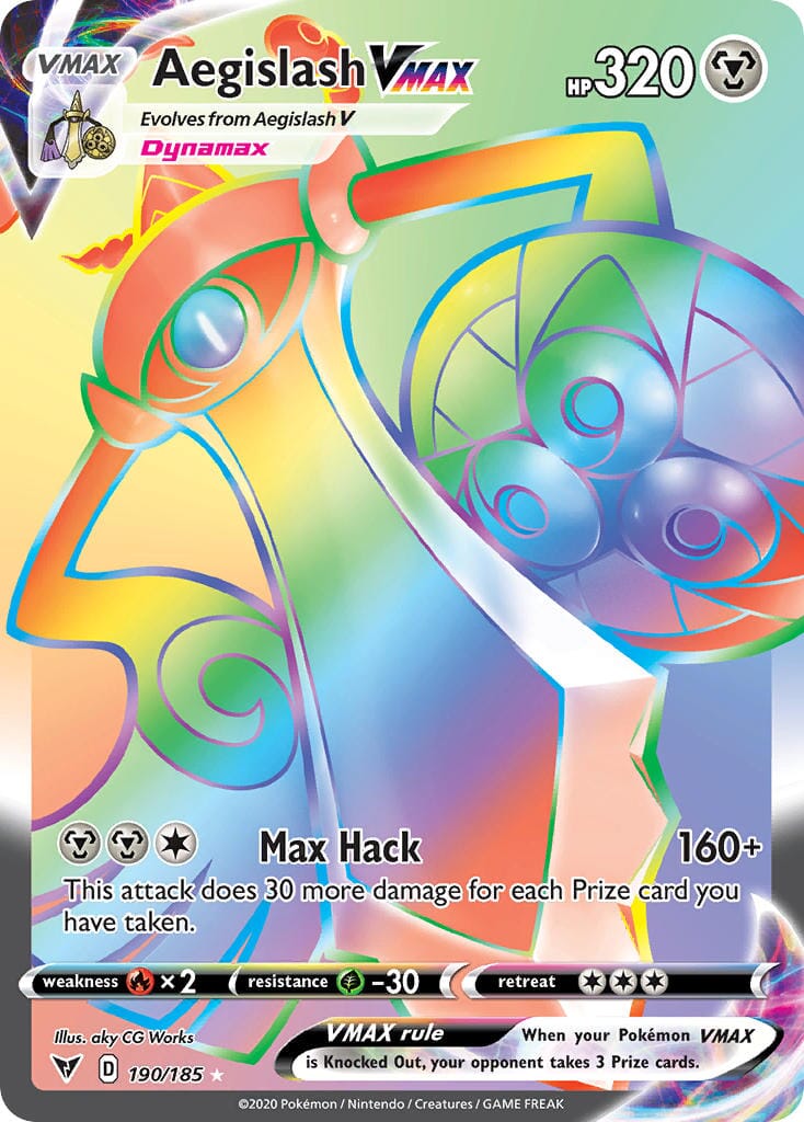 Aegislash VMAX (190/185) [Sword & Shield: Vivid Voltage] Pokemon Single Pokémon  | Multizone: Comics And Games