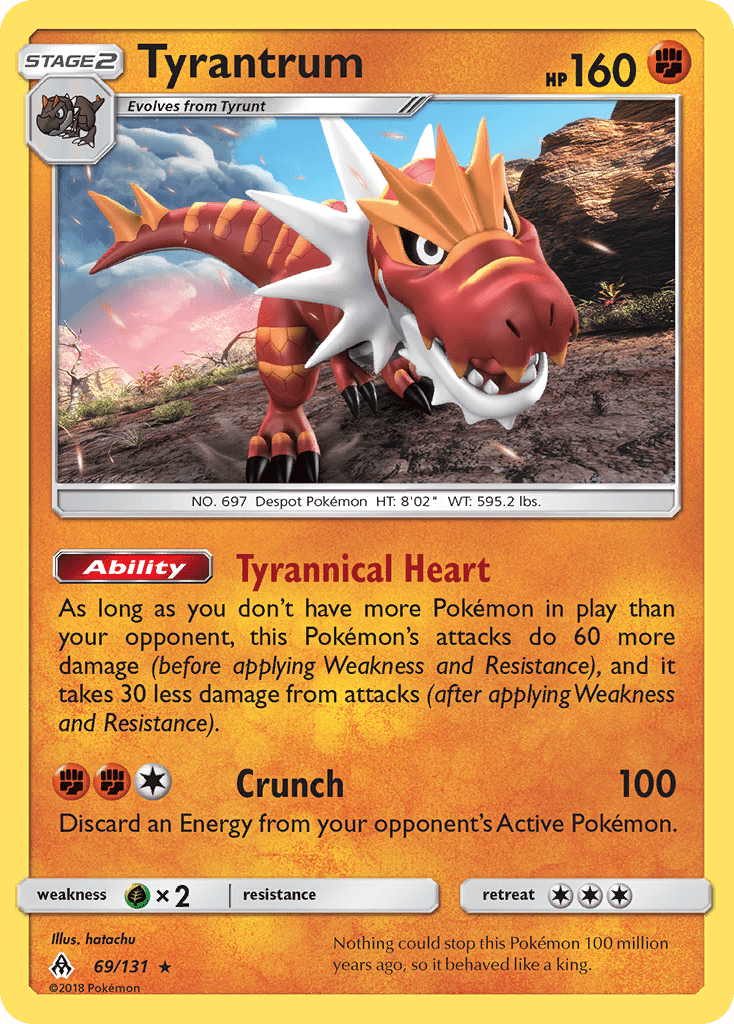 Tyrantrum (69/131) [Sun & Moon: Forbidden Light] Pokemon Single Pokémon  | Multizone: Comics And Games
