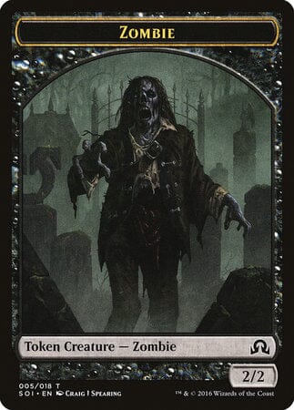 Zombie Token [Shadows over Innistrad Tokens] MTG Single Magic: The Gathering  | Multizone: Comics And Games