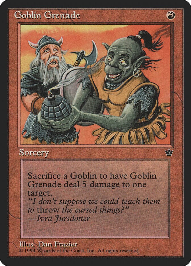 Goblin Grenade (Dan Frazier) [Fallen Empires] MTG Single Magic: The Gathering  | Multizone: Comics And Games