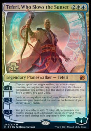 Teferi, Who Slows the Sunset [Innistrad: Midnight Hunt Prerelease Promos] MTG Single Magic: The Gathering  | Multizone: Comics And Games