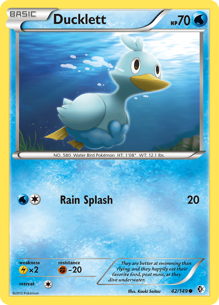 Ducklett (42/149) [Black & White: Boundaries Crossed] Pokemon Single Pokémon  | Multizone: Comics And Games