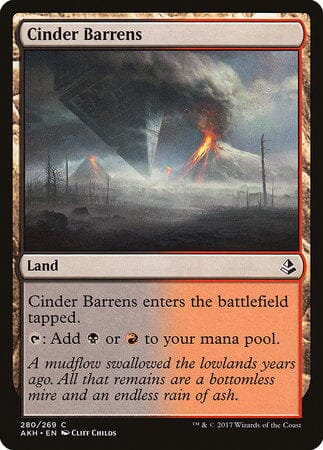 Cinder Barrens [Amonkhet] MTG Single Magic: The Gathering  | Multizone: Comics And Games