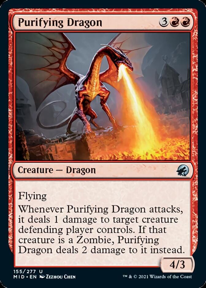 Purifying Dragon [Innistrad: Midnight Hunt] MTG Single Magic: The Gathering  | Multizone: Comics And Games