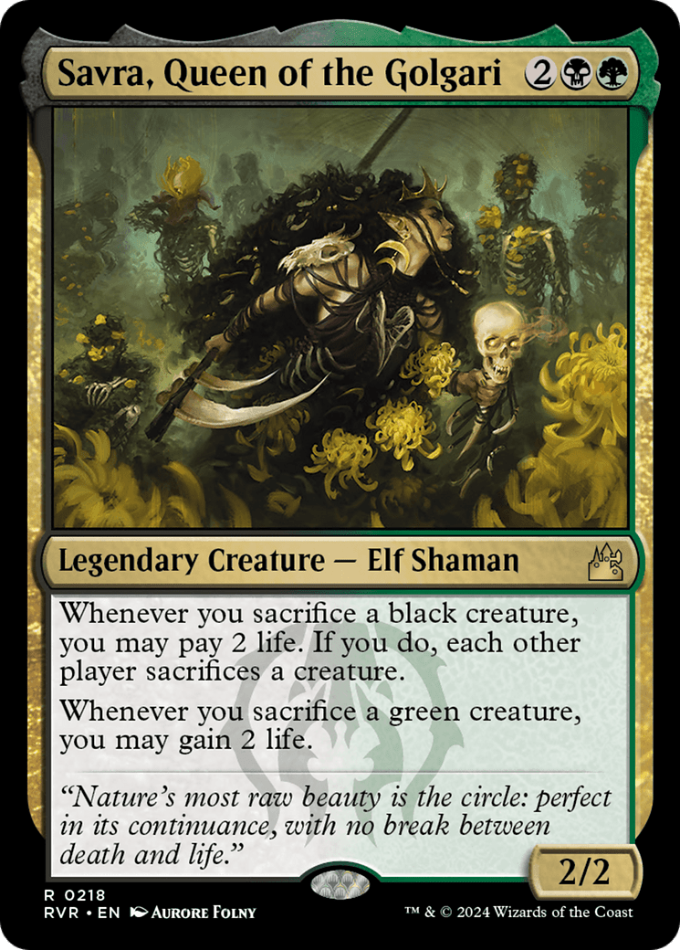 Savra, Queen of the Golgari [Ravnica Remastered] MTG Single Magic: The Gathering  | Multizone: Comics And Games