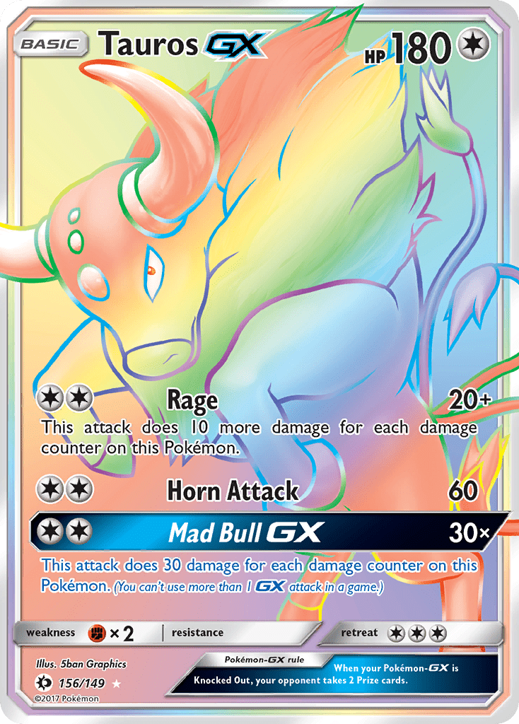 Tauros GX (156/149) [Sun & Moon: Base Set] Pokemon Single Pokémon  | Multizone: Comics And Games