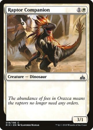 Raptor Companion [Rivals of Ixalan] MTG Single Magic: The Gathering  | Multizone: Comics And Games