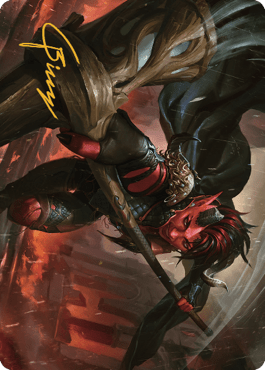 Karlach, Fury of Avernus Art Card (34) (Gold-Stamped Signature) [Commander Legends: Battle for Baldur's Gate Art Series] MTG Single Magic: The Gathering  | Multizone: Comics And Games