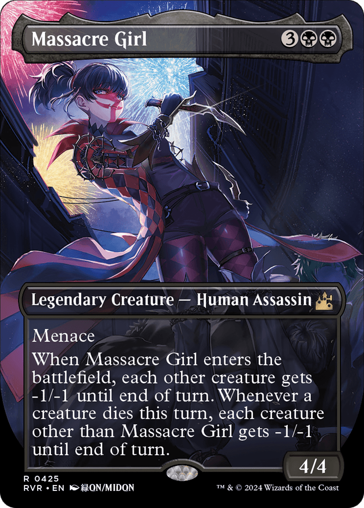 Massacre Girl (Anime Borderless) [Ravnica Remastered] MTG Single Magic: The Gathering  | Multizone: Comics And Games