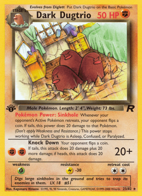 Dark Dugtrio (23/82) [Team Rocket 1st Edition] Pokemon Single Pokémon  | Multizone: Comics And Games
