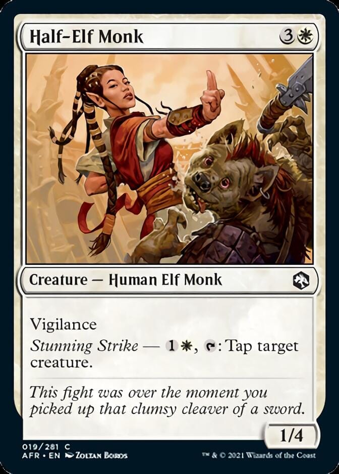 Half-Elf Monk [Dungeons & Dragons: Adventures in the Forgotten Realms] MTG Single Magic: The Gathering  | Multizone: Comics And Games