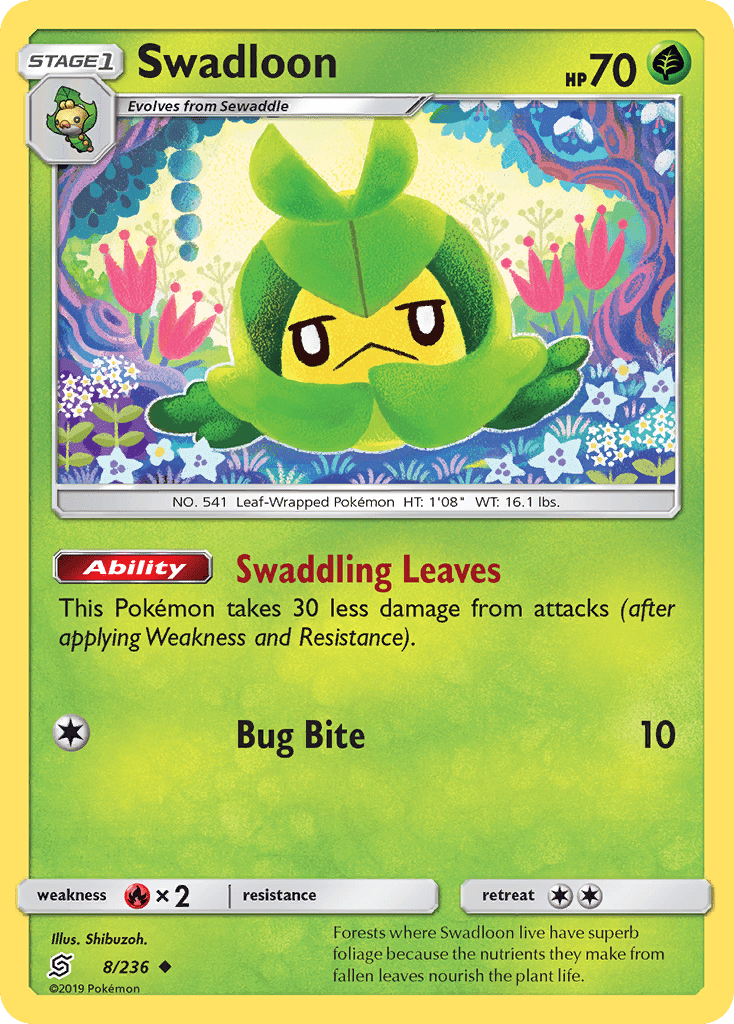 Swadloon (8/236) [Sun & Moon: Unified Minds] Pokemon Single Pokémon  | Multizone: Comics And Games