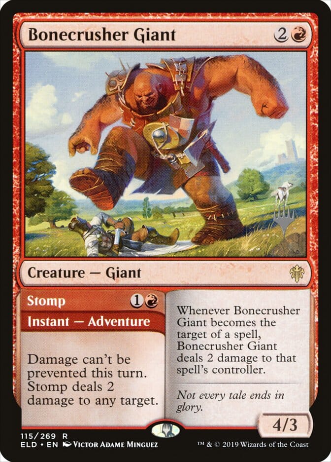 Bonecrusher Giant // Stomp (Promo Pack) [Throne of Eldraine Promos] MTG Single Magic: The Gathering  | Multizone: Comics And Games