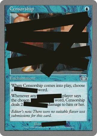Censorship [Unglued] MTG Single Magic: The Gathering  | Multizone: Comics And Games