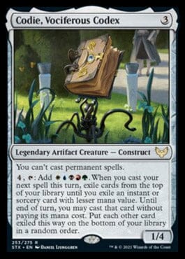 Codie, Vociferous Codex [Strixhaven: School of Mages] MTG Single Magic: The Gathering  | Multizone: Comics And Games