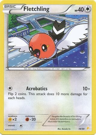 Fletchling (16/30) [XY: Trainer Kit 3 - Pikachu Libre] Pokemon Single Pokémon  | Multizone: Comics And Games