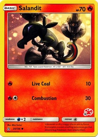 Salandit (25/156) (Charizard Stamp #13) [Battle Academy 2020] Pokemon Single Pokémon  | Multizone: Comics And Games