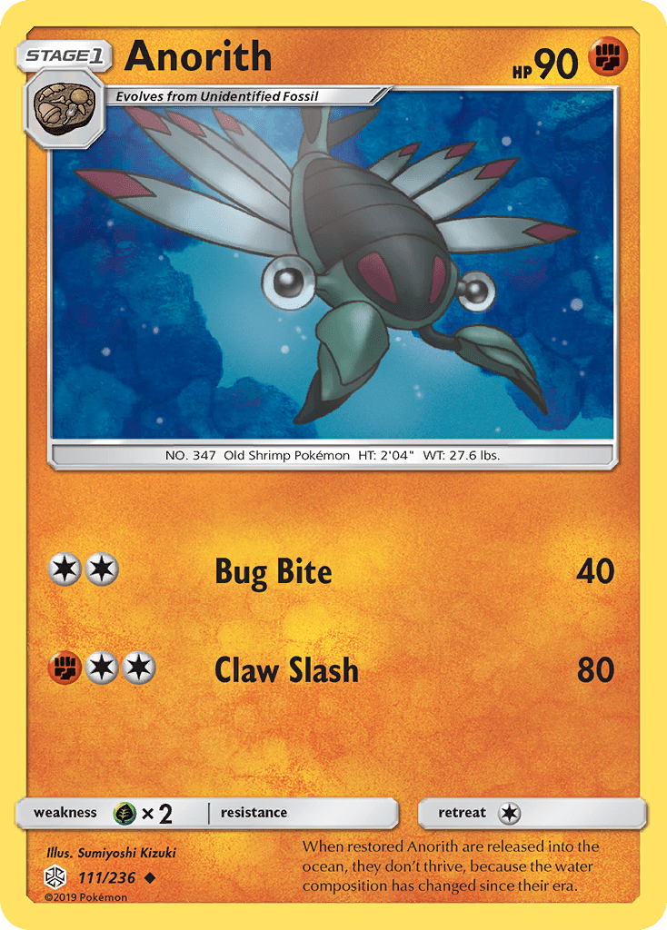 Anorith (111/236) [Sun & Moon: Cosmic Eclipse] Pokemon Single Pokémon  | Multizone: Comics And Games
