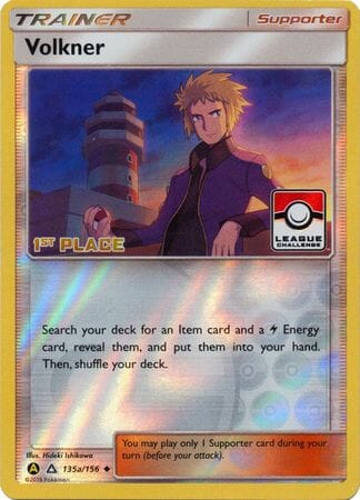 Volkner (135a/156) (League Challenge 1st Place) [Sun & Moon: Ultra Prism] Pokemon Single Pokémon  | Multizone: Comics And Games