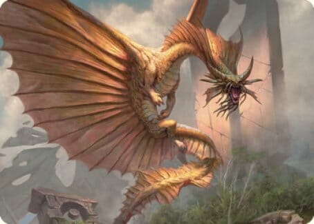 Ancient Gold Dragon Art Card (28) [Commander Legends: Battle for Baldur's Gate Art Series] MTG Single Magic: The Gathering  | Multizone: Comics And Games