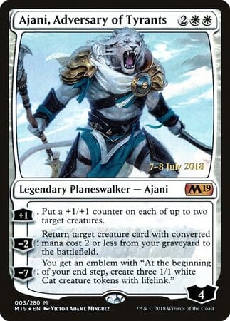 Ajani, Adversary of Tyrants [Core Set 2019 Promos] MTG Single Magic: The Gathering  | Multizone: Comics And Games