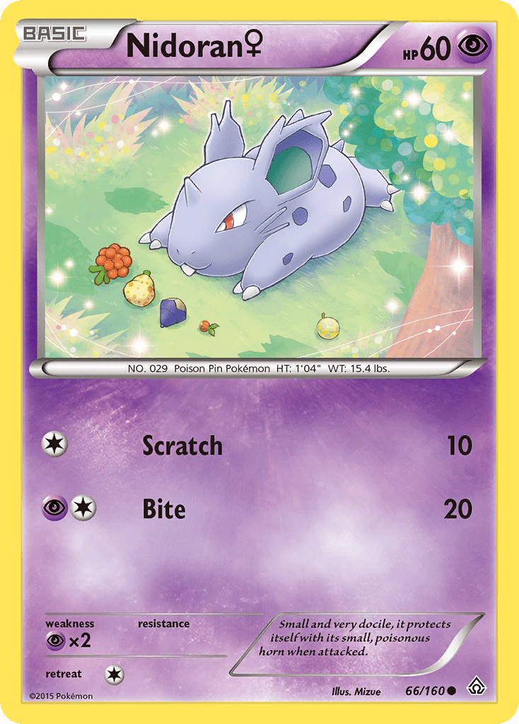 Nidoran (66/160) (Female) [XY: Primal Clash] Pokemon Single Pokémon  | Multizone: Comics And Games