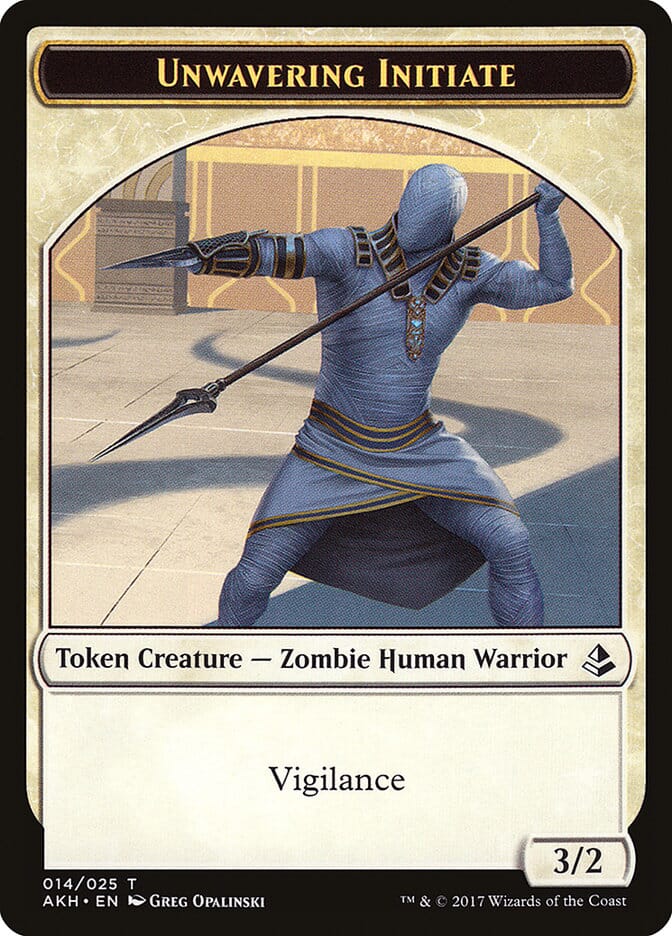 Unwavering Initiate [Amonkhet Tokens] MTG Single Magic: The Gathering  | Multizone: Comics And Games