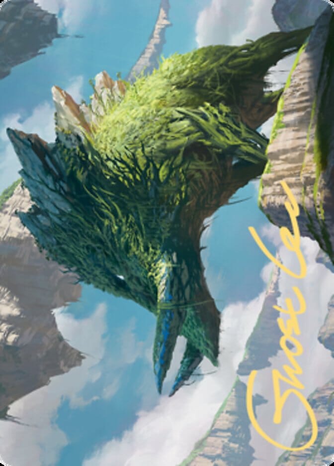 Yasharn, Implacable Earth Art Card (Gold-Stamped Signature) [Zendikar Rising Art Series] MTG Single Magic: The Gathering  | Multizone: Comics And Games