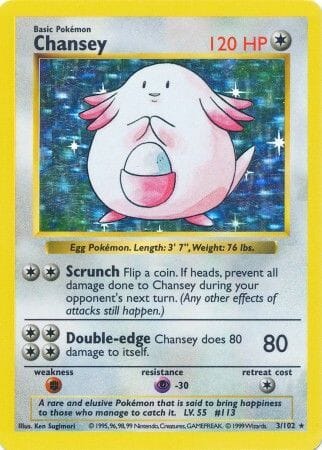 Chansey (3/102) [Base Set Shadowless Unlimited] Pokemon Single Pokémon  | Multizone: Comics And Games