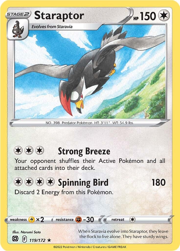 Staraptor (119/172) [Sword & Shield: Brilliant Stars] Pokemon Single Pokémon  | Multizone: Comics And Games