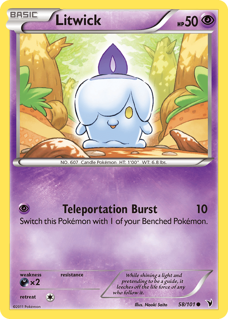 Litwick (58/101) [Black & White: Noble Victories] Pokemon Single Pokémon  | Multizone: Comics And Games