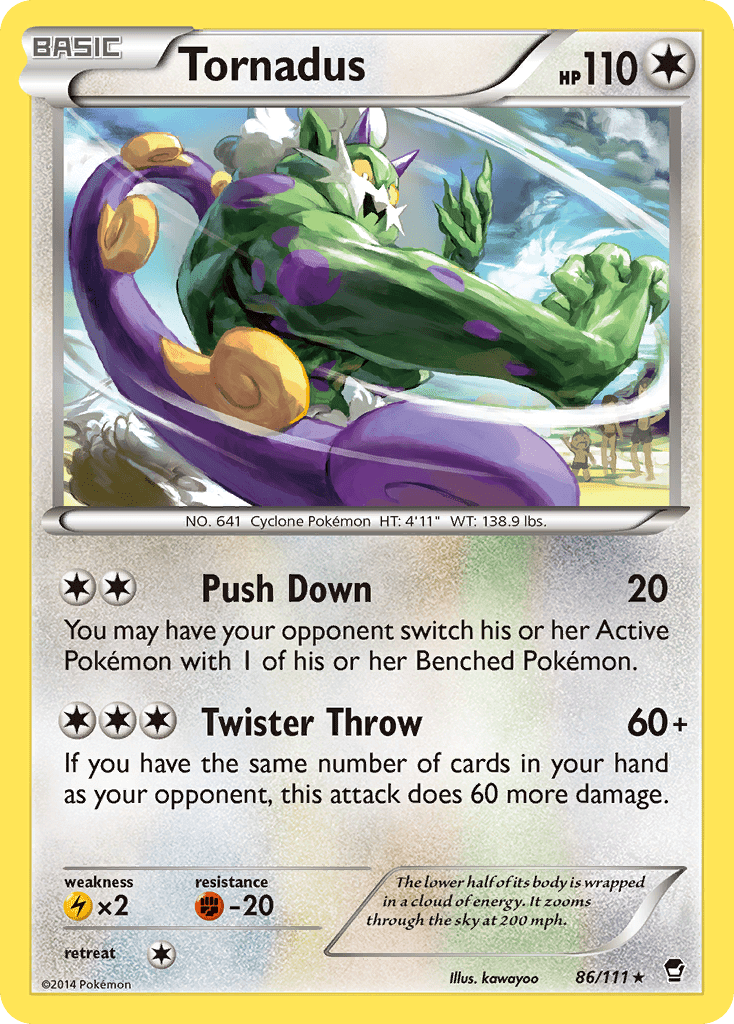 Tornadus (86/111) [XY: Furious Fists] Pokemon Single Pokémon  | Multizone: Comics And Games