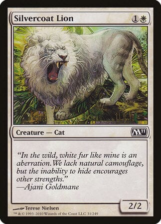 Silvercoat Lion [Magic 2011] MTG Single Magic: The Gathering  | Multizone: Comics And Games