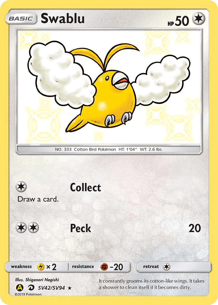 Swablu (SV42/SV94) [Sun & Moon: Hidden Fates - Shiny Vault] Pokemon Single Pokémon  | Multizone: Comics And Games