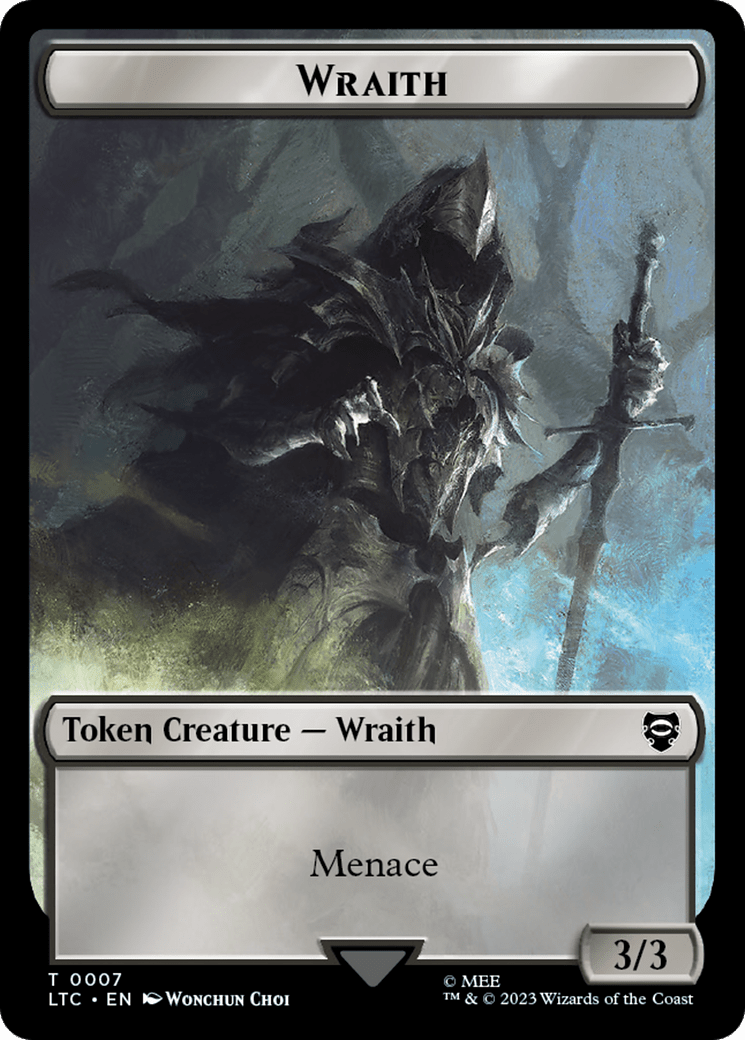 Goblin // Wraith Double-Sided Token [The Lord of the Rings: Tales of Middle-Earth Commander Tokens] MTG Single Magic: The Gathering  | Multizone: Comics And Games