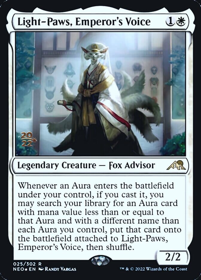 Light-Paws, Emperor's Voice [Kamigawa: Neon Dynasty Prerelease Promos] MTG Single Magic: The Gathering  | Multizone: Comics And Games