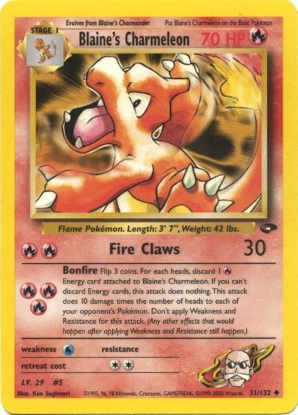 Blaine's Charmeleon (31/132) [Gym Challenge Unlimited] Pokemon Single Pokémon  | Multizone: Comics And Games