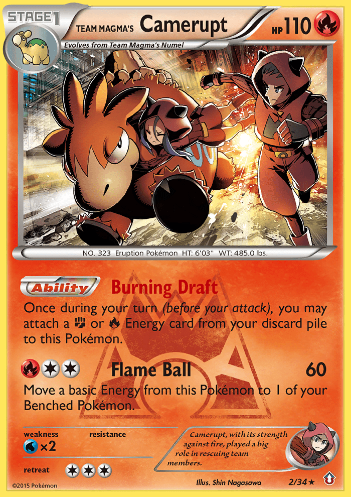 Team Magma's Camerupt (2/34) [XY: Double Crisis] Pokemon Single Pokémon  | Multizone: Comics And Games