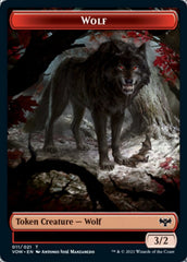 Wolf (011) // Wolf (014) Double-sided Token [Innistrad: Crimson Vow Tokens] MTG Single Magic: The Gathering  | Multizone: Comics And Games