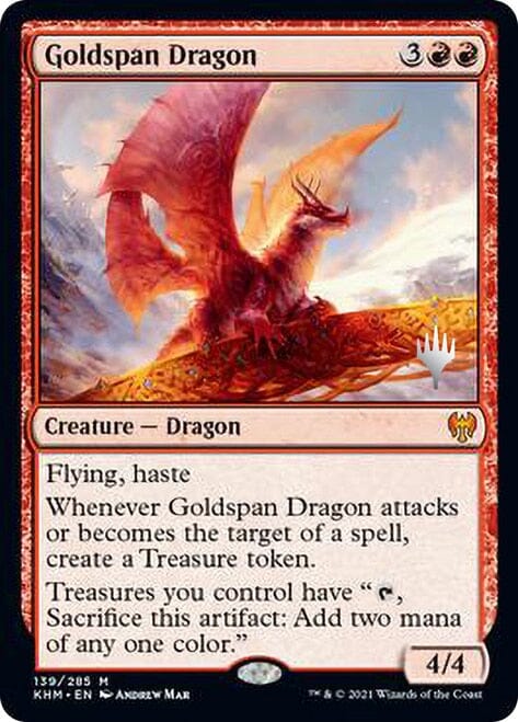 Goldspan Dragon [Kaldheim Promo Pack] MTG Single Magic: The Gathering  | Multizone: Comics And Games