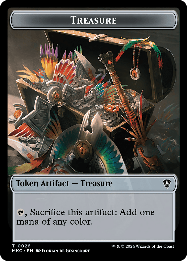 Gold // Treasure Double-Sided Token [Murders at Karlov Manor Commander Tokens] MTG Single Magic: The Gathering  | Multizone: Comics And Games
