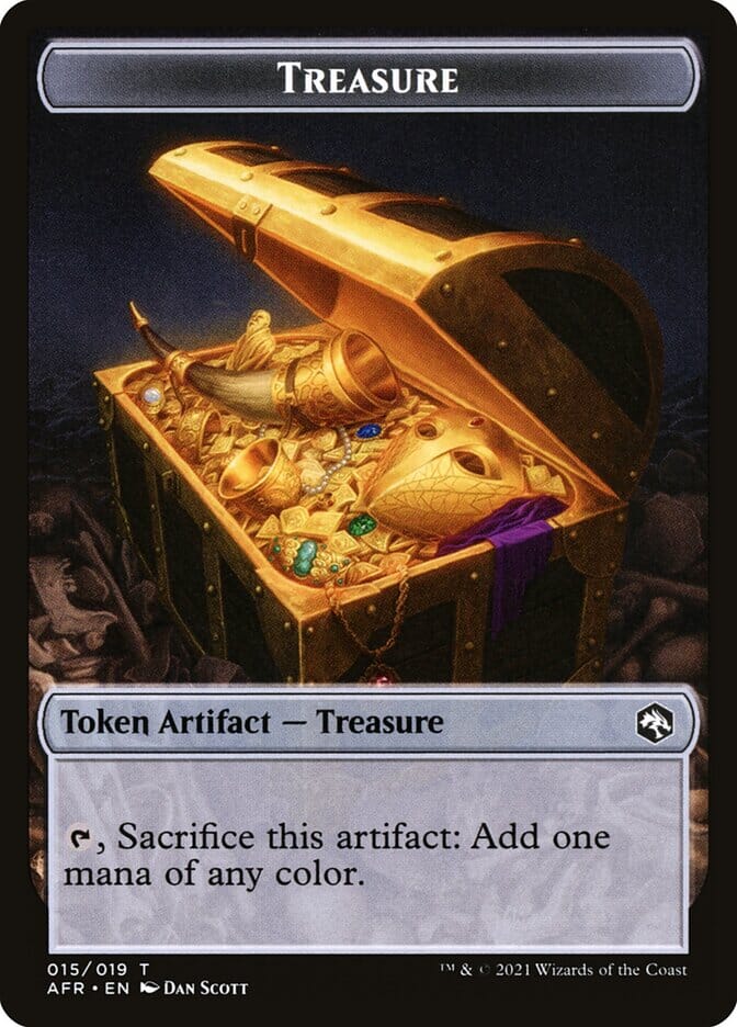 Wolf (014) // Treasure (015) Double-sided Token [Challenger Decks 2022 Tokens] MTG Single Magic: The Gathering  | Multizone: Comics And Games