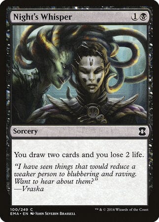 Night's Whisper [Eternal Masters] MTG Single Magic: The Gathering  | Multizone: Comics And Games