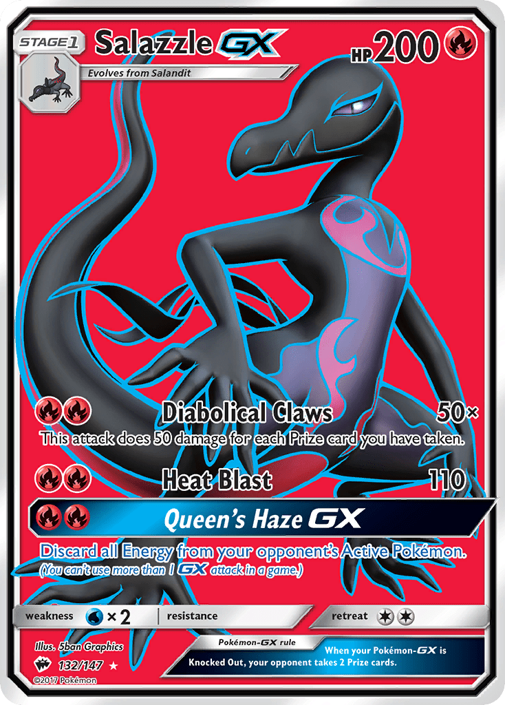 Salazzle GX (132/147) [Sun & Moon: Burning Shadows] Pokemon Single Pokémon  | Multizone: Comics And Games
