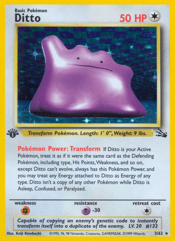Ditto (3/62) [Fossil 1st Edition] Pokemon Single Pokémon  | Multizone: Comics And Games