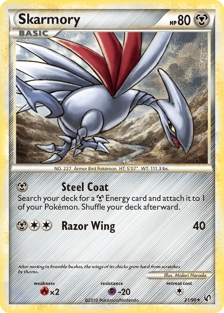 Skarmory (21/90) [HeartGold & SoulSilver: Undaunted] Pokemon Single Pokémon  | Multizone: Comics And Games